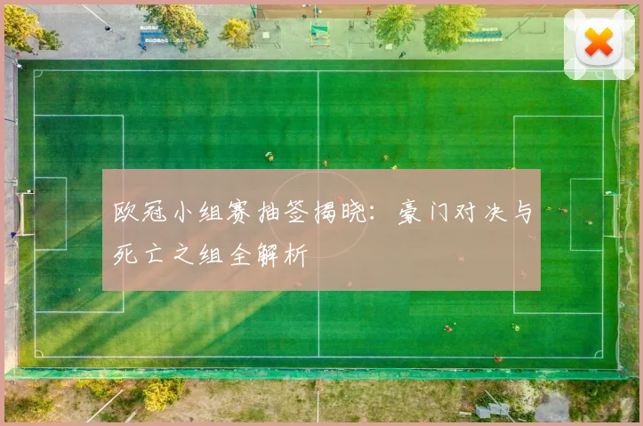 欧冠小组赛抽签揭晓：豪门对决与死亡之组全解析